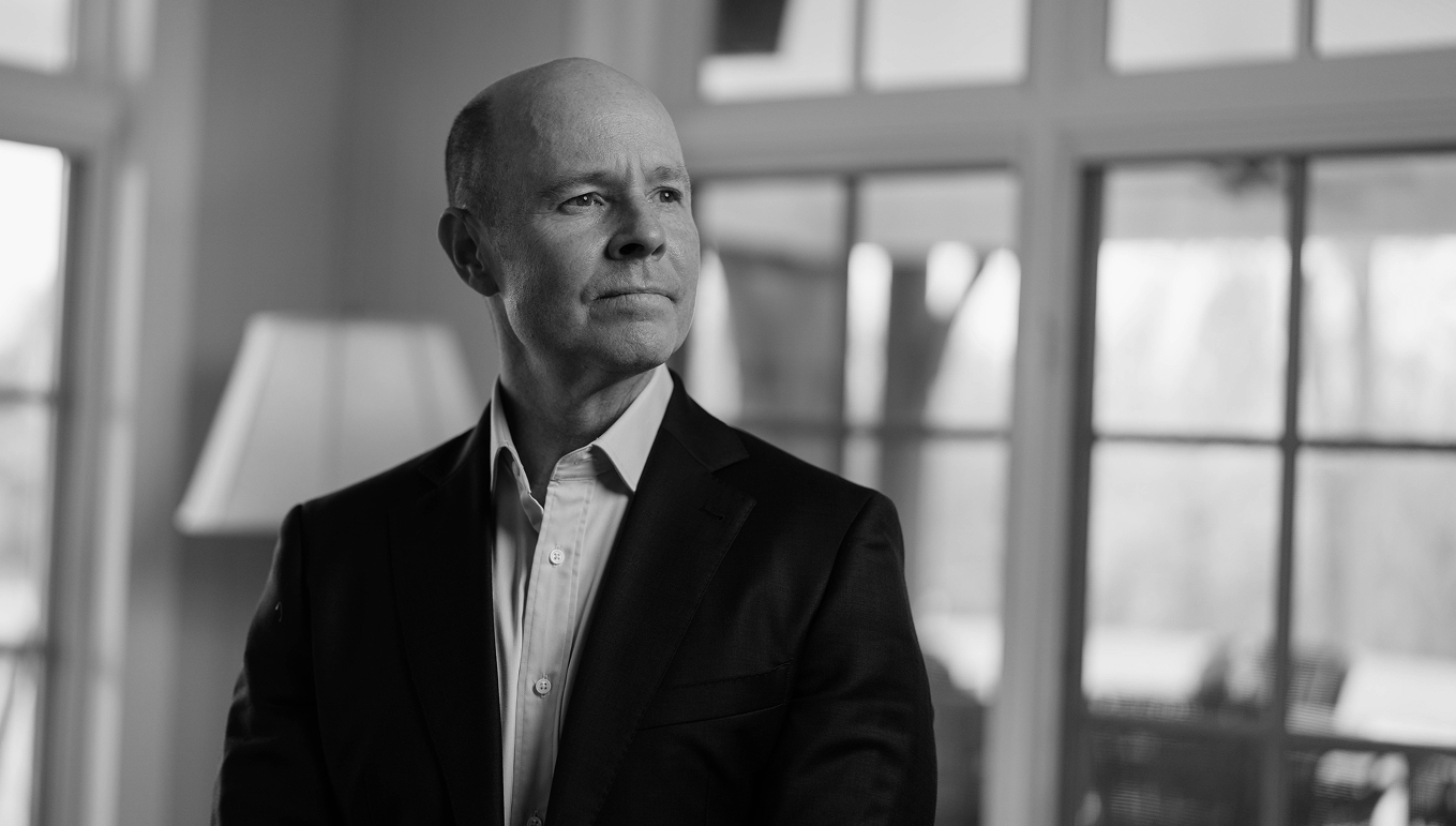 Todd Compton, CPWA®  financial advisor and founder of Compton Wealth, considers a question in his office in the Richmond, Virginia suburbs
