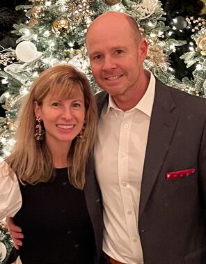 Todd Compton poses at a Christmas  event.